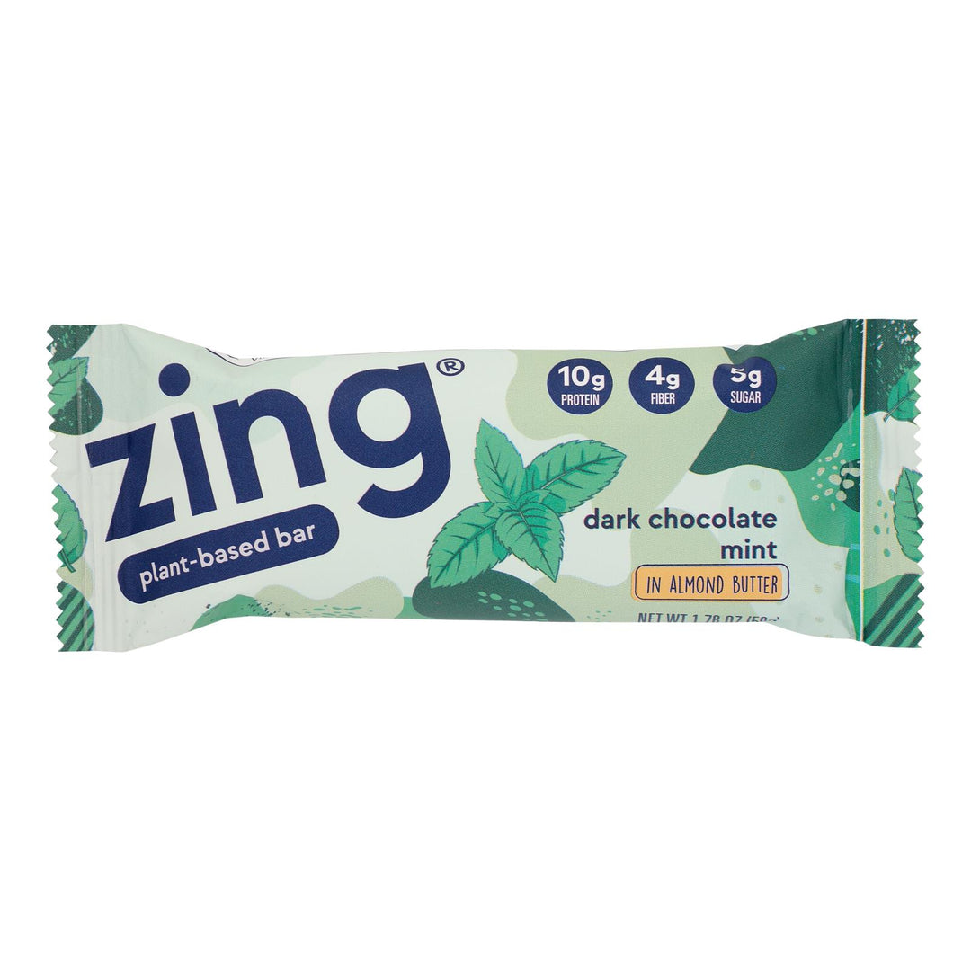 Zing Bars - Nutrition Bar - Dark Chocolate Sunflower Mint - Nut Free - 1.76 Oz Bars - Case Of 12 - Maras Green