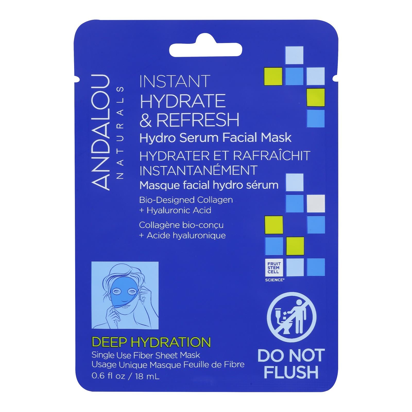 Andalou Naturals - Fcl Msk Instant Hydrt Refrsh - Case Of 6 - .6 Fz - Maras Green