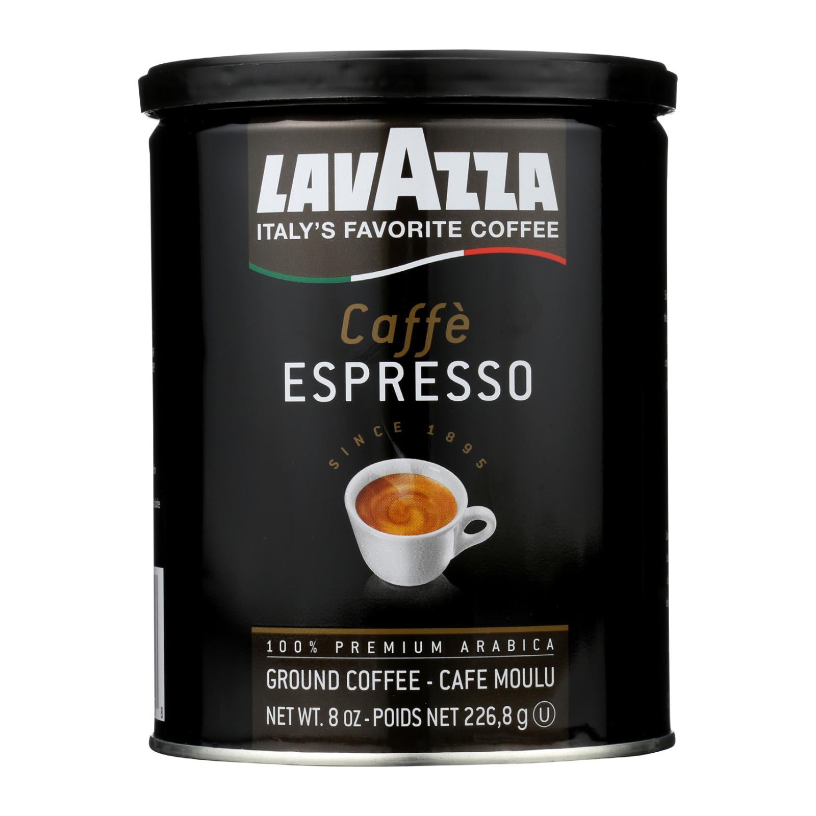Lavazza Ground Coffee - Espresso Canned - Case Of 12 - 8 Oz - Maras Green