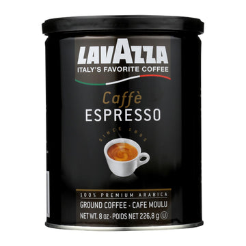 Lavazza Ground Coffee - Espresso Canned - Case Of 12 - 8 Oz - Maras Green