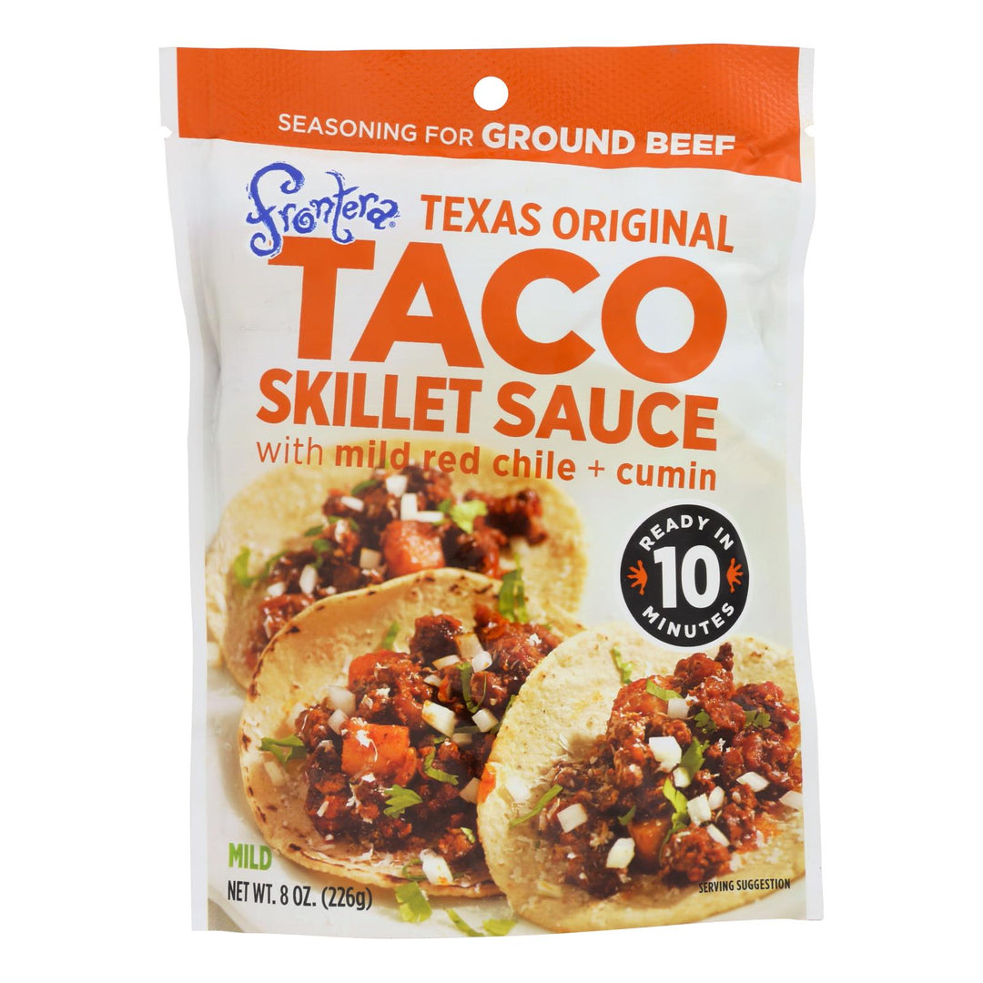 Frontera Foods Texas Original Taco Skillet Sauce - Taco Skillet Sauce - Case Of 6 - 8 Oz. - Maras Green