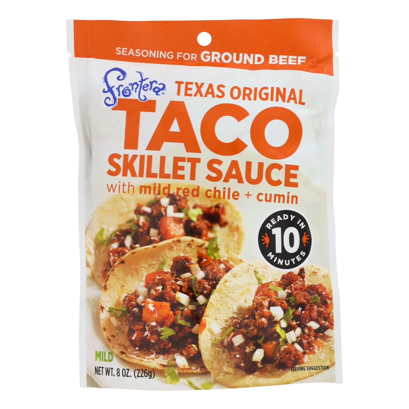 Frontera Foods Texas Original Taco Skillet Sauce - Taco Skillet Sauce - Case Of 6 - 8 Oz. - Maras Green