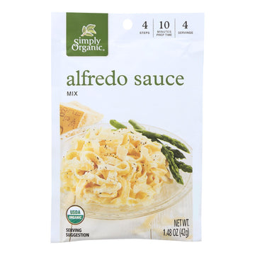 Simply Organic Alfredo Seasoning Mix - Case Of 12 - 1.48 Oz. - Maras Green