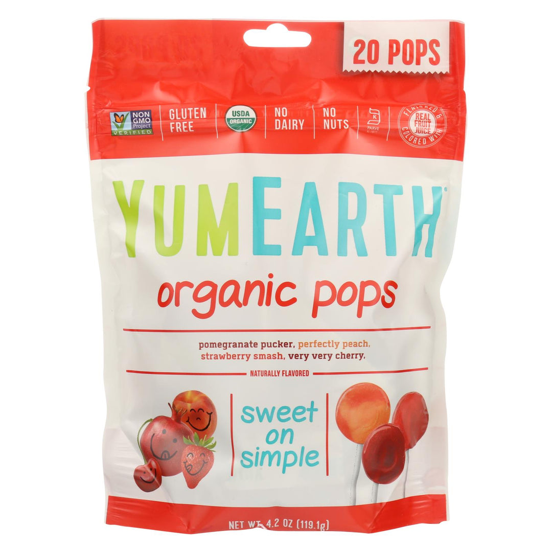 Yumearth Organics Organic - Lollipops - Case Of 12 - 4.2 Oz. - Maras Green