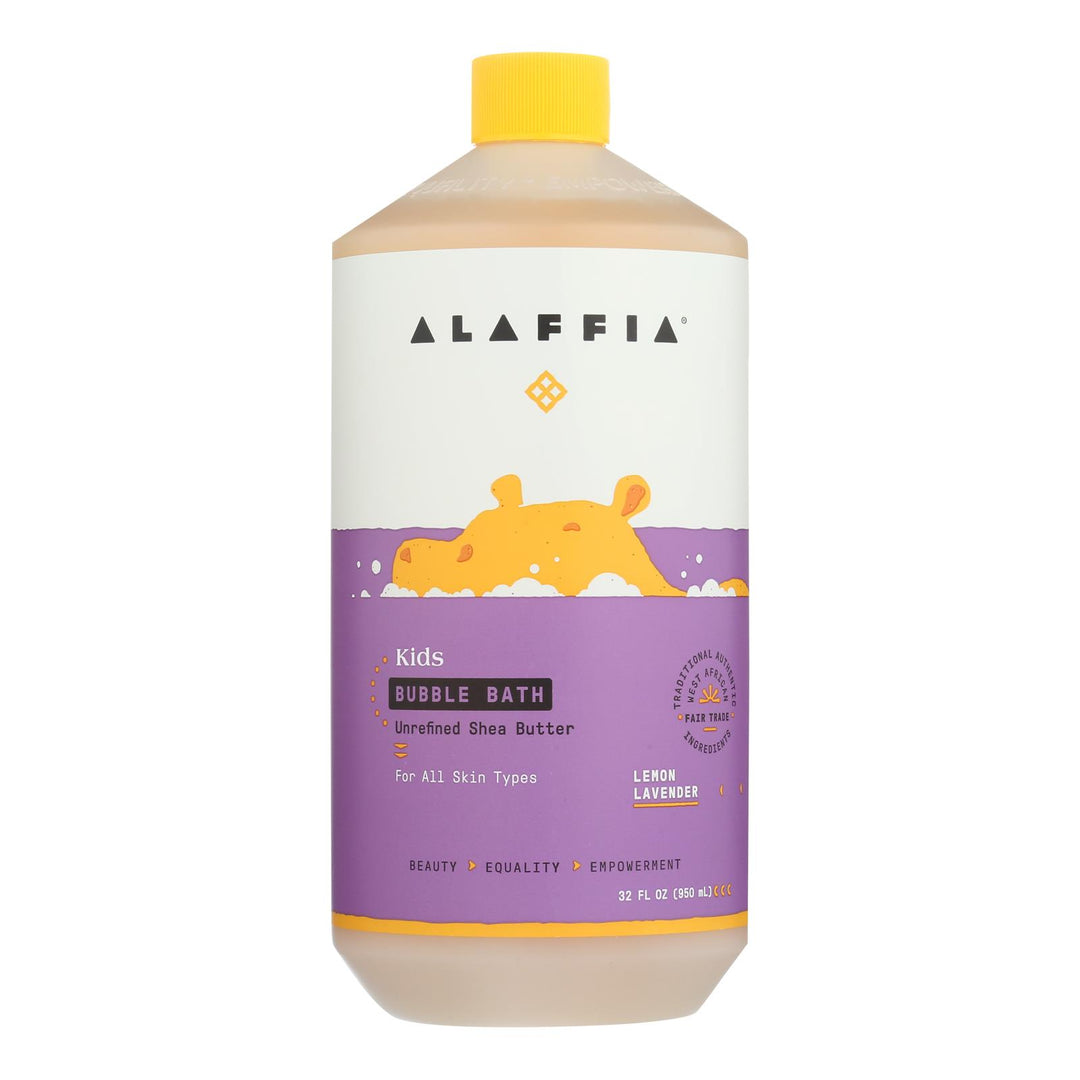 Alaffia - Everyday Bubble Bath - Lemon Lavender - 32 Fl Oz. - Maras Green