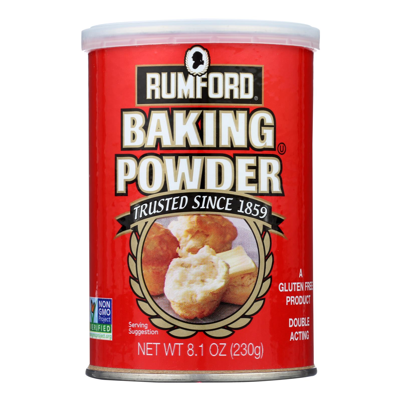 Rumford Baking Powder - Aluminum Free - Non - gmo - Case Of 12 - 8.1 Oz - Maras Green