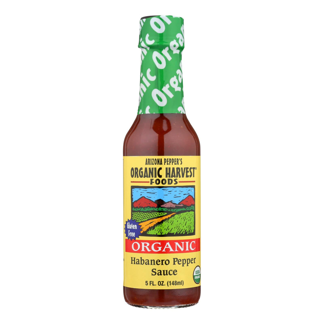 Organic Harvest Pepper Sauce - Habanero - Case Of 12 - 5 Oz. - Maras Green