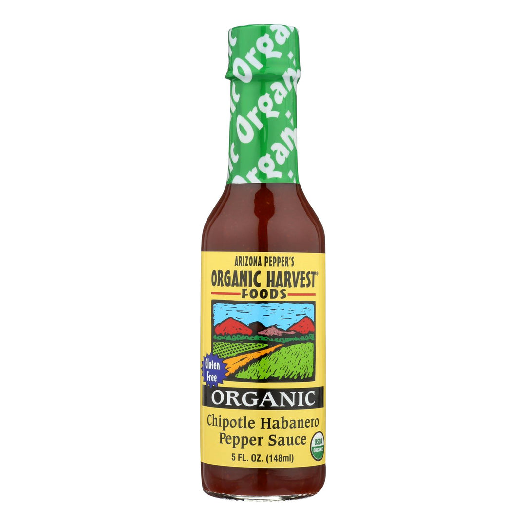 Organic Harvest Pepper Sauce - Chipotle Habanero - Case Of 12 - 5 Oz. - Maras Green