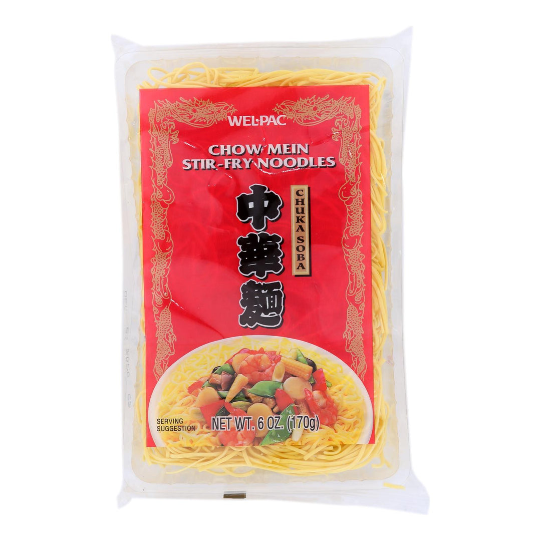 Wel - pac Chow Mein Stir - fry Noodles - Case Of 12 - 6 Oz - Maras Green