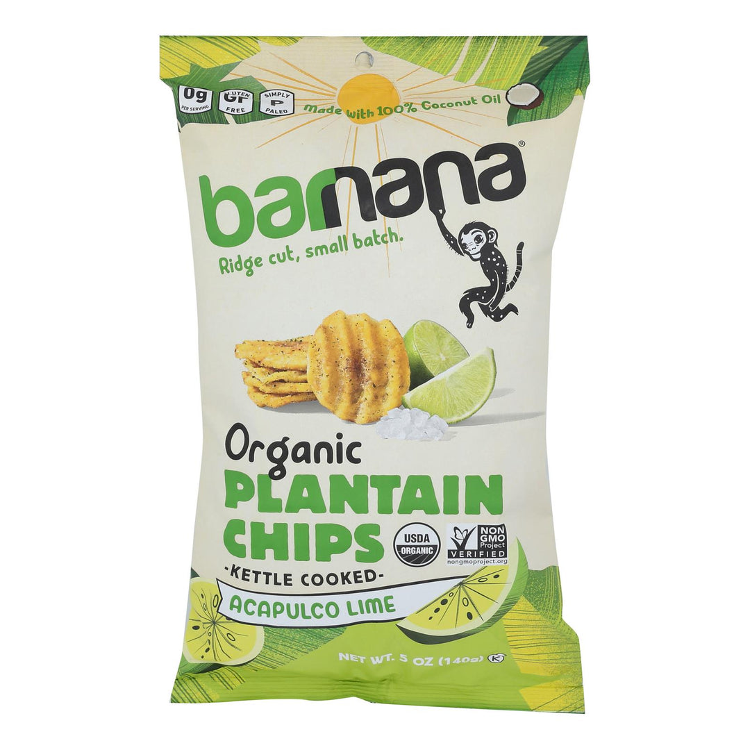 Barnana - Plntn Chips Acaplco Lme - Case Of 6 - 5 Oz - Maras Green
