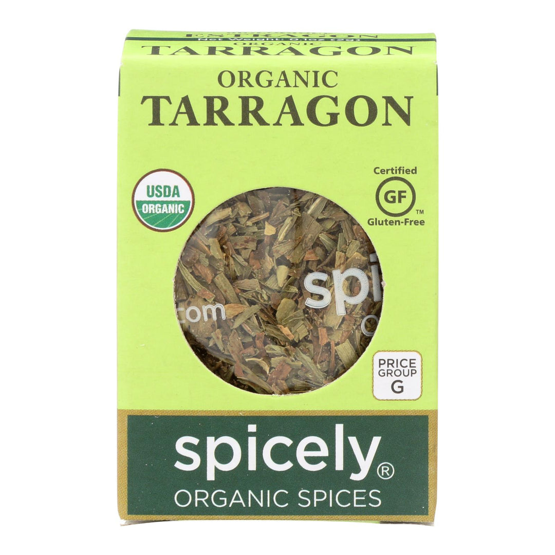 Spicely Organics - Organic Tarragon - Case Of 6 - 0.1 Oz. - Maras Green