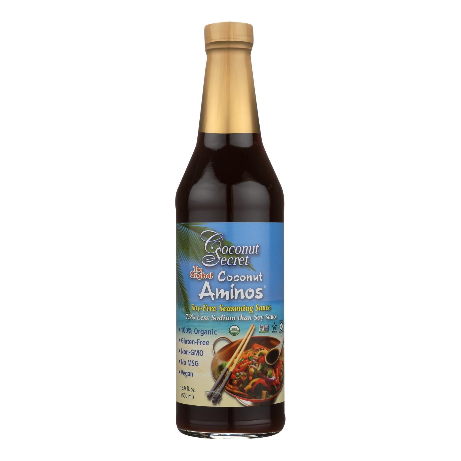 Coconut Secret - Seasoning Sauce - Coconut - Case Of 6 - 16.9 Fl Oz. - Maras Green