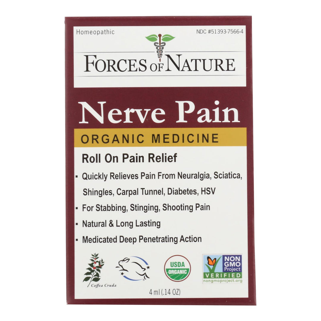 Forces Of Nature Nerve Pain Management Rollerball Activator Topical Medicine - 1 Each - 4 Ml - Maras Green