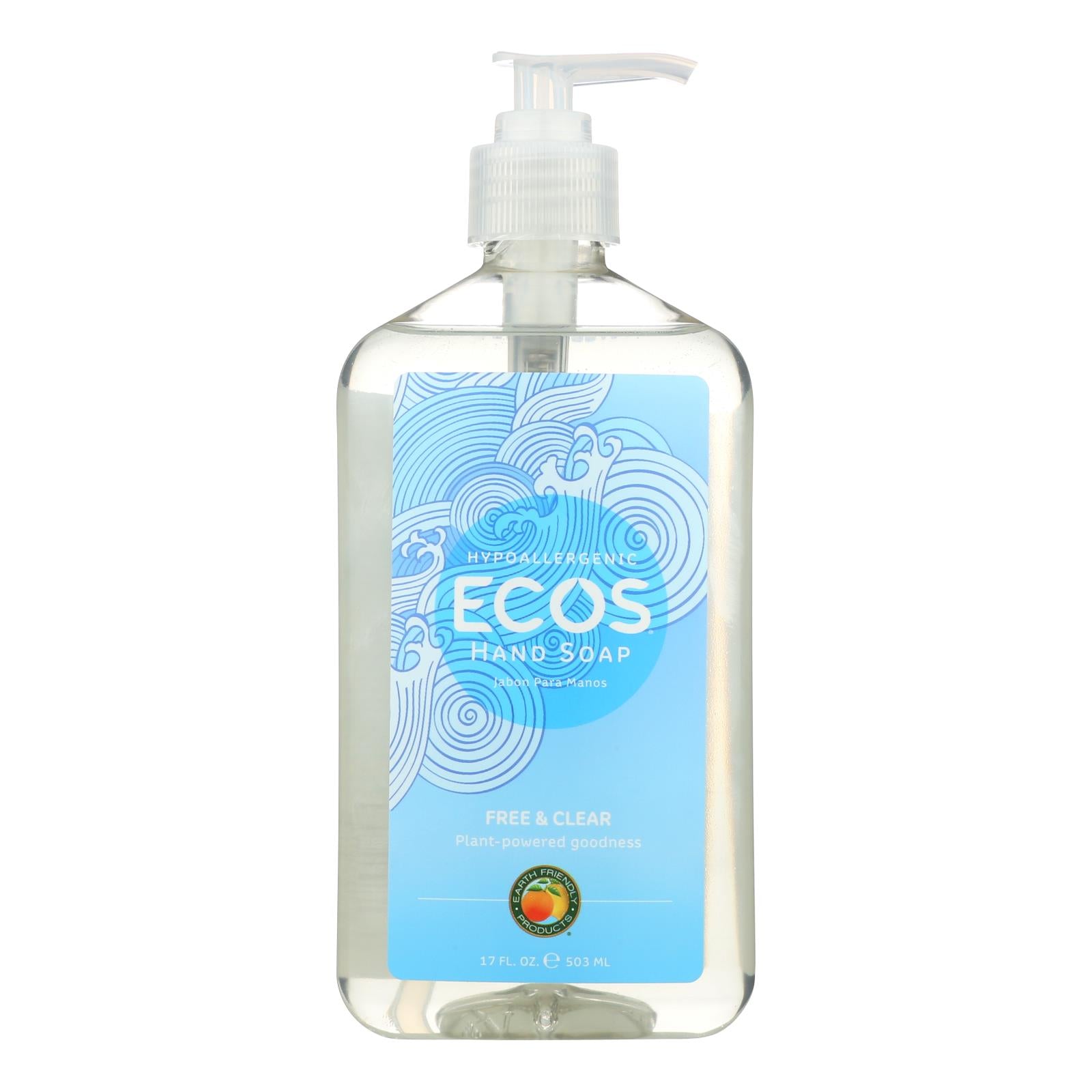Ecos Hand Soap - Free And Clear - Case Of 6 - 17 Fl Oz. - Maras Green