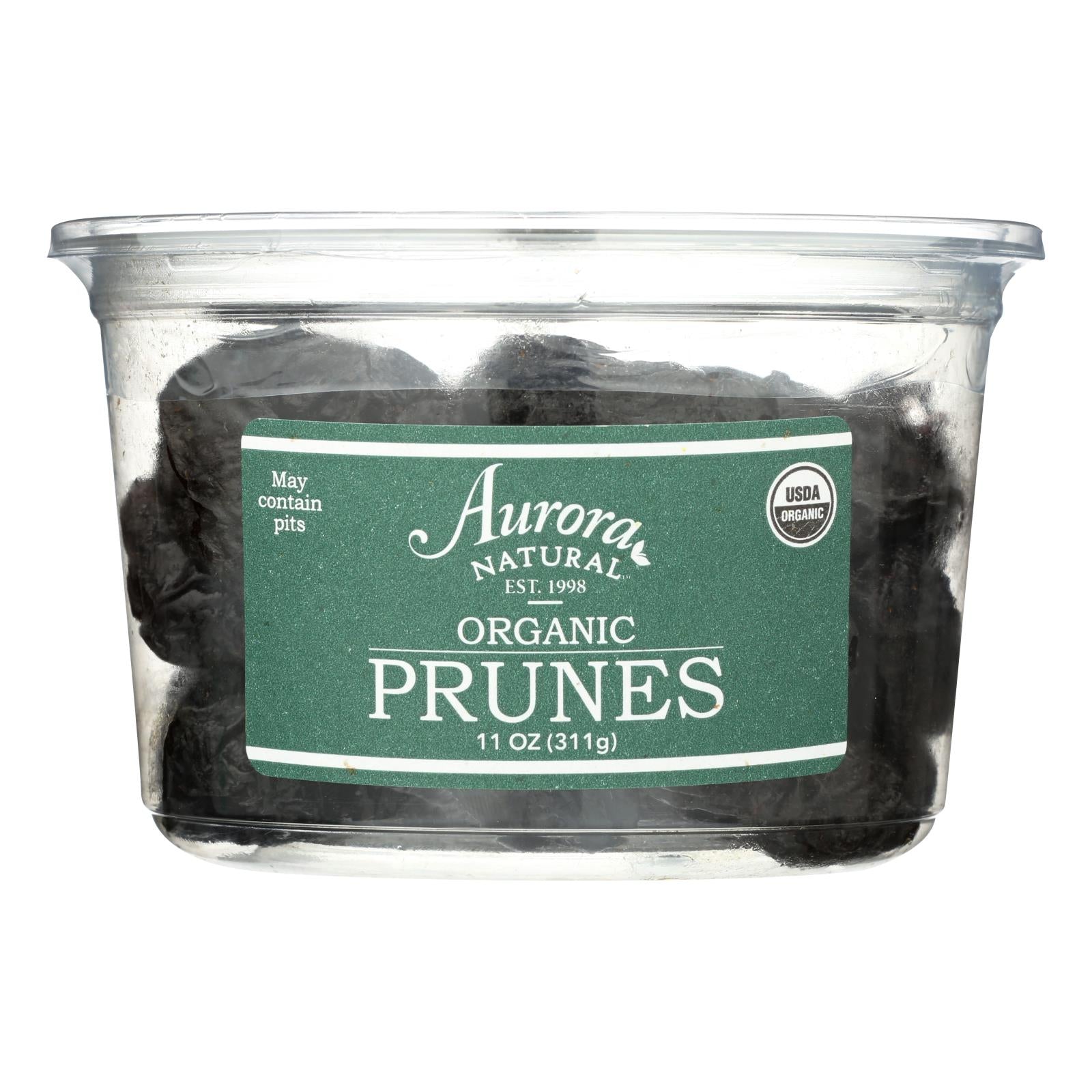 Aurora Natural Products - Organic Prunes - Case Of 12 - 11 Oz. - Maras Green