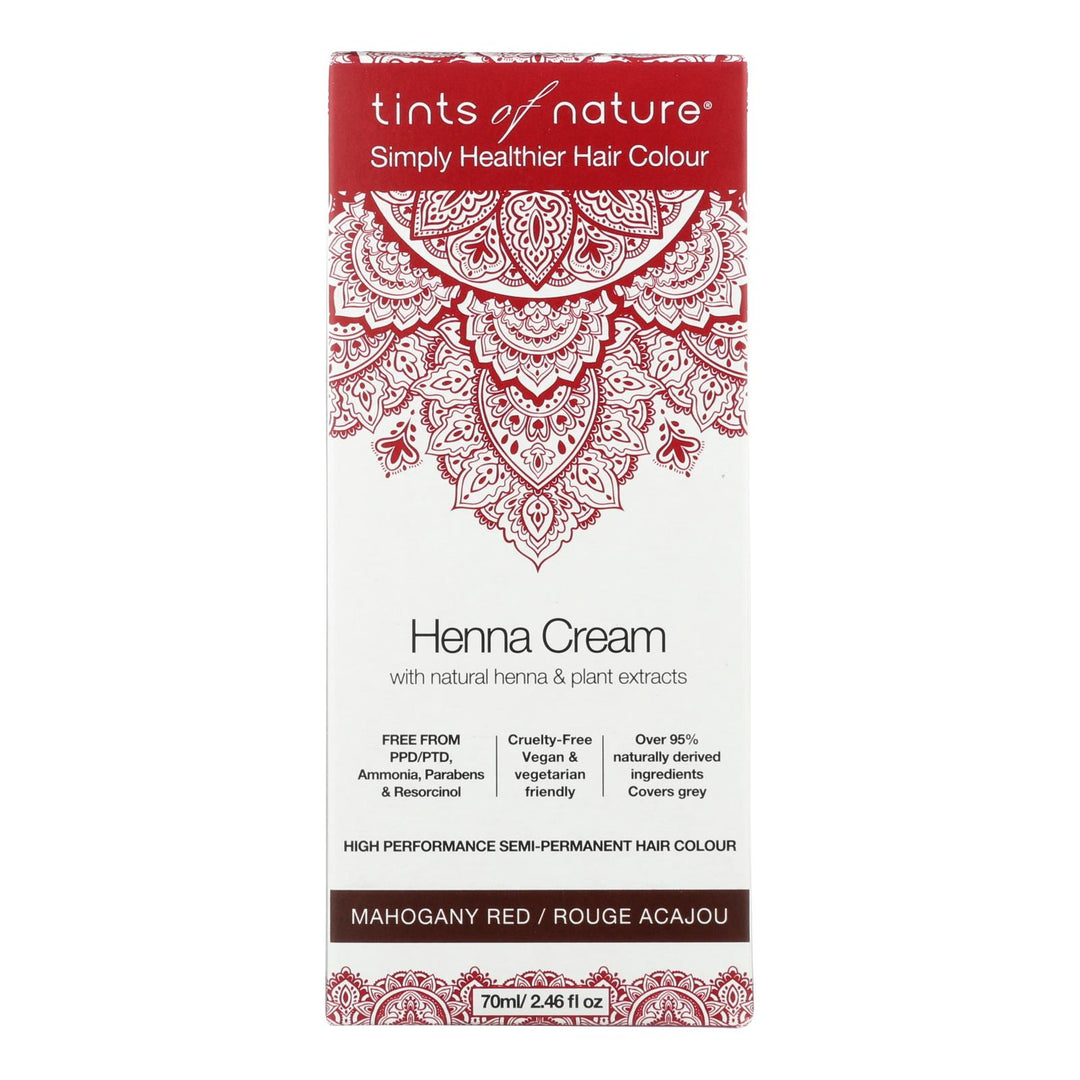 Tints Of Nature - Henna Cream Mahogany Red - 2.46 Fz - Maras Green