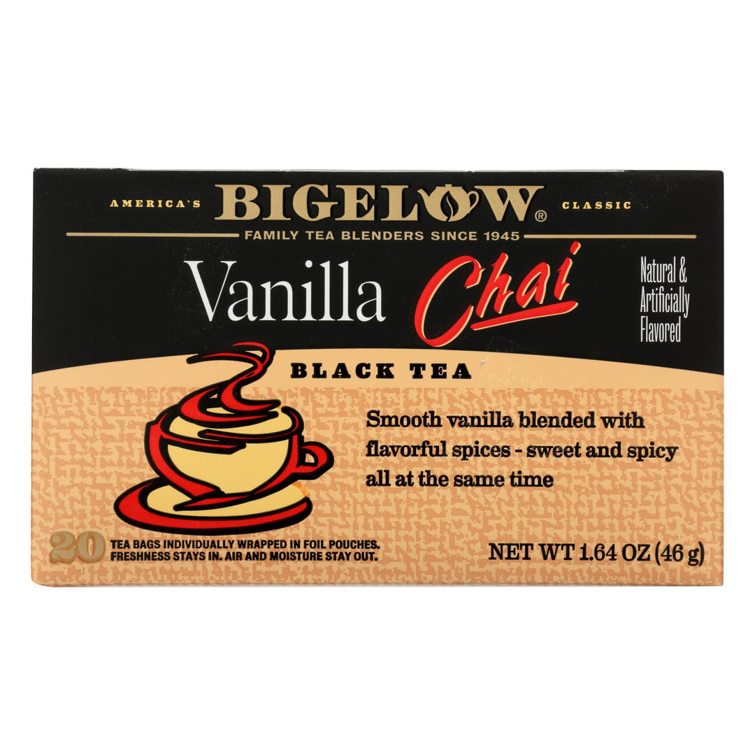 Bigelow Tea Tea - Chai Vanilla - Case Of 6 - 20 Bag - Maras Green