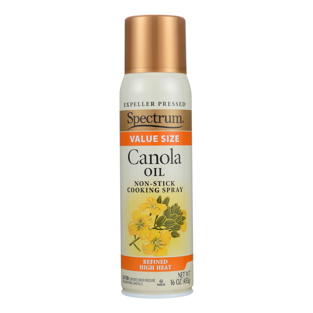 Spectrum Naturals High Heat Canola Spray Oil - Case Of 6 - 16 Fl Oz. - Maras Green