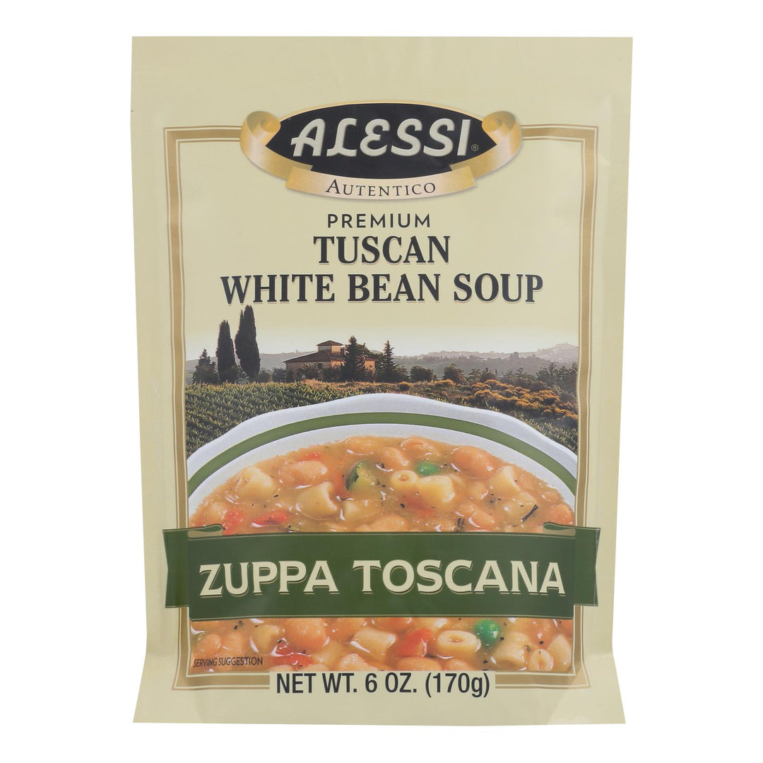 Alessi - Tuscan - White Bean Soup - Case Of 6 - 6 Oz. - Maras Green