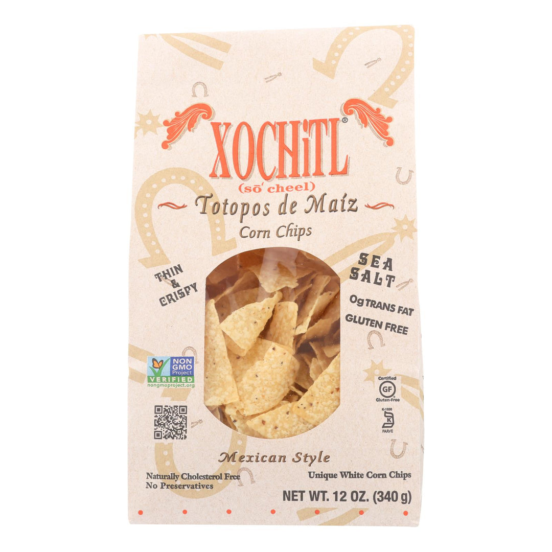 Xochitl Corn Chips - White Corn - Case Of 10 - 12 Oz. - Maras Green