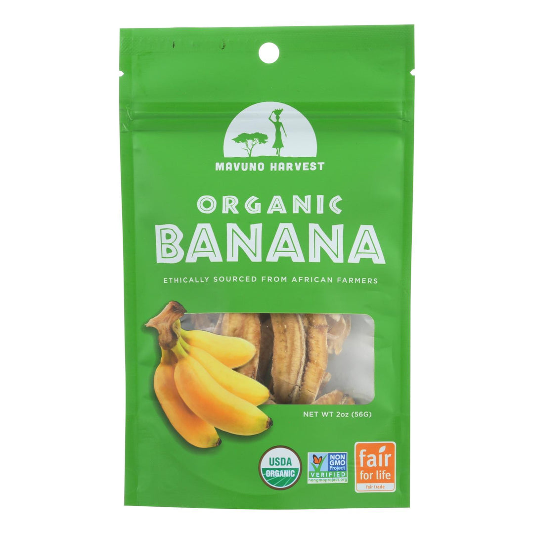 Mavuno Harvest Organic Gluten - Free Dried Banana - Case Of 6 - 2 Oz. - Maras Green