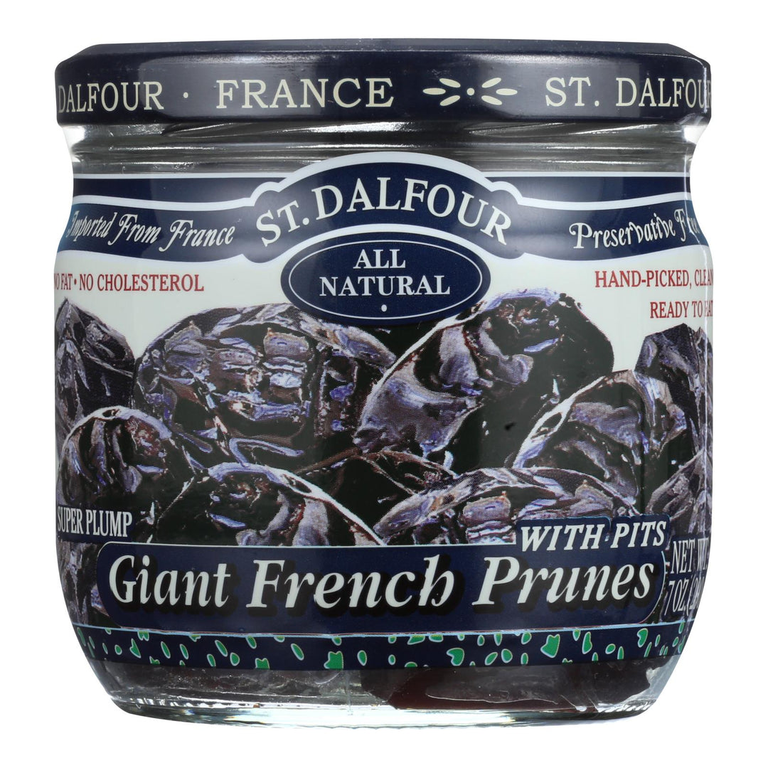St Dalfour Prunes - French - Giant - With Pits - 7 Oz - Case Of 6 - Maras Green