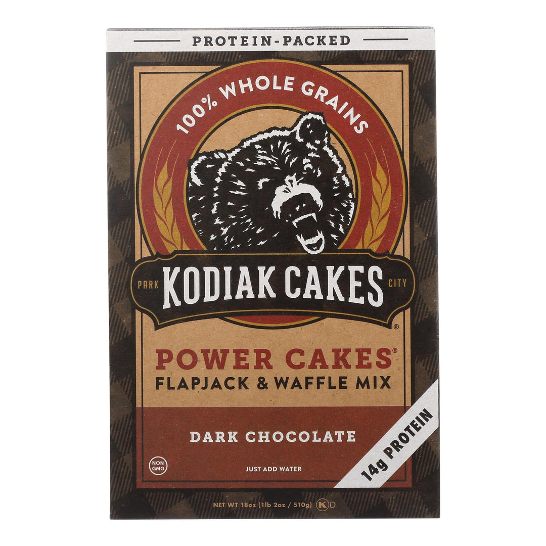 Kodiak Cakes Power Cakes Dark Chocolate Flapjack And Waffle Mix - Case Of 6 - 18 Oz - Maras Green