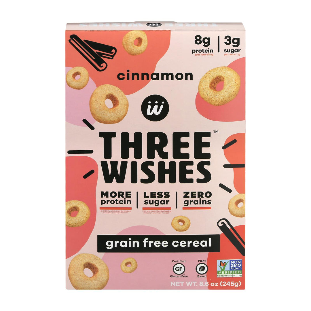 Three Wishes - Cereal Cinnamon Gluten Free - Case Of 6 - 8.6 Oz - Maras Green