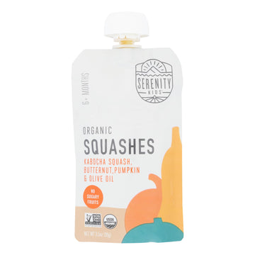 Serenity Kids Llc - Pouch Squashes - Case Of 6 - 3.5 Oz - Maras Green