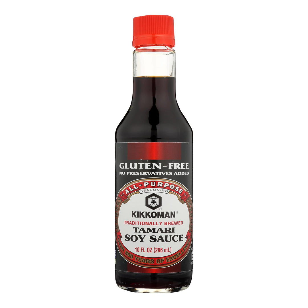 Kikkoman Tamari Soy Sauce - Naturally Brewed - Case Of 6 - 10 Fl Oz - Maras Green