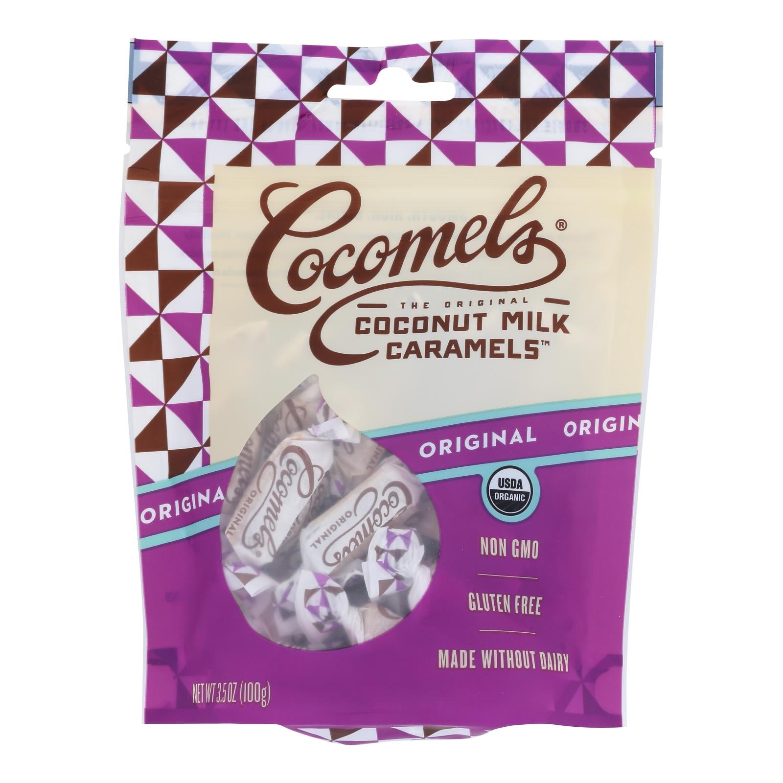 Cocomel - Organic Coconut Milk Caramels - Original - Case Of 6 - 3.5 Oz. - Maras Green