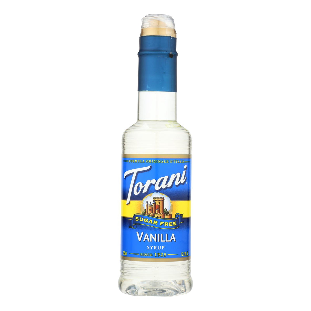 Torani - Coffee Syrup - Sugar Free Vanilla - Case Of 4 - 12.7 Fl Oz. - Maras Green