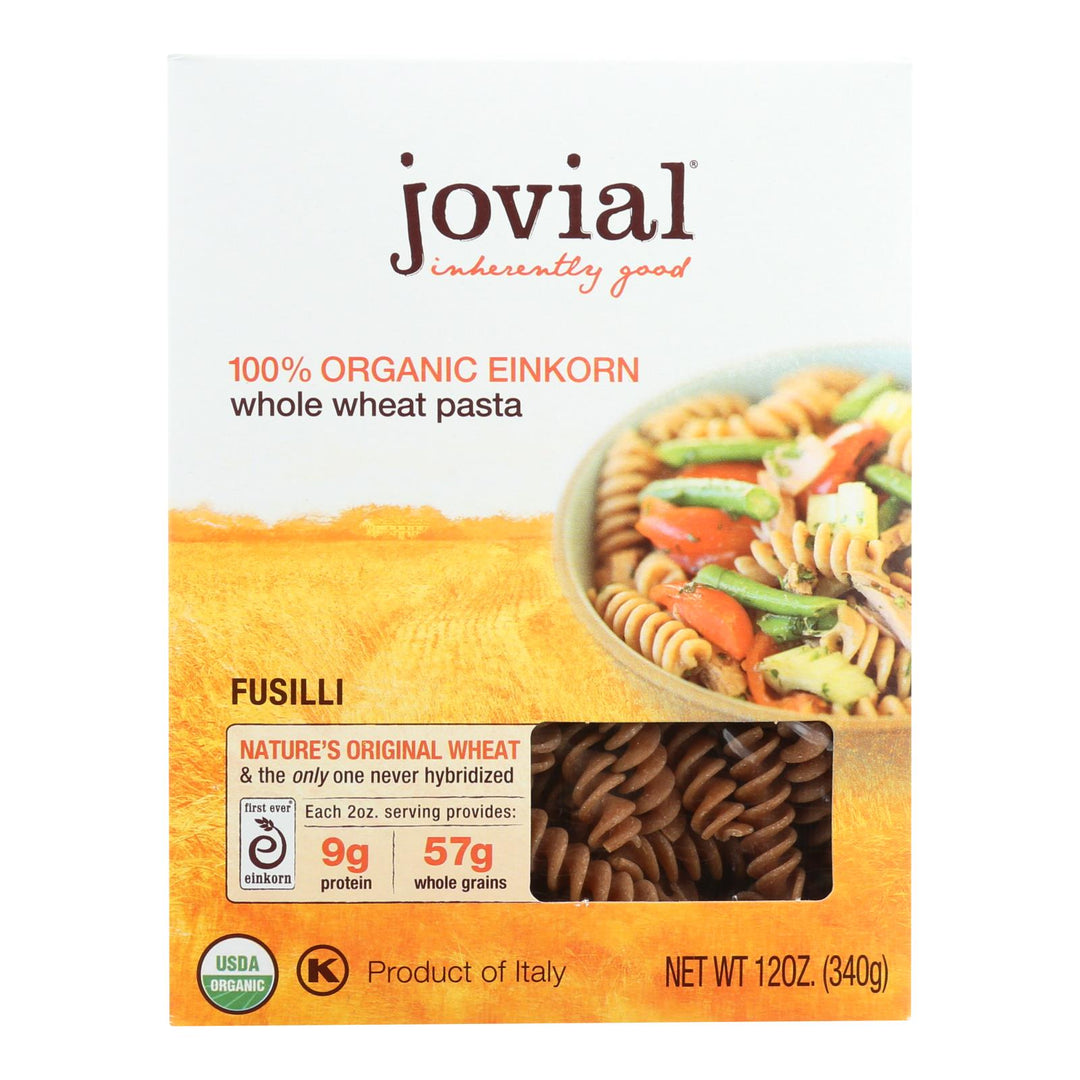 Jovial - Pasta - Organic - Whole Grain Einkorn - Fusilli - 12 Oz - Case Of 12 - Maras Green