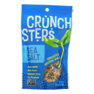 Crunchsters - Sprouted Protein Snack - Sea Salt - Case Of 6 - 4 Oz. - Maras Green