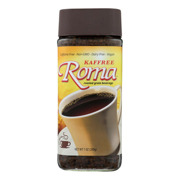 Kaffree Instant Roasted Grain Beverage - Roma - Case Of 6 - 7 Oz. - Maras Green
