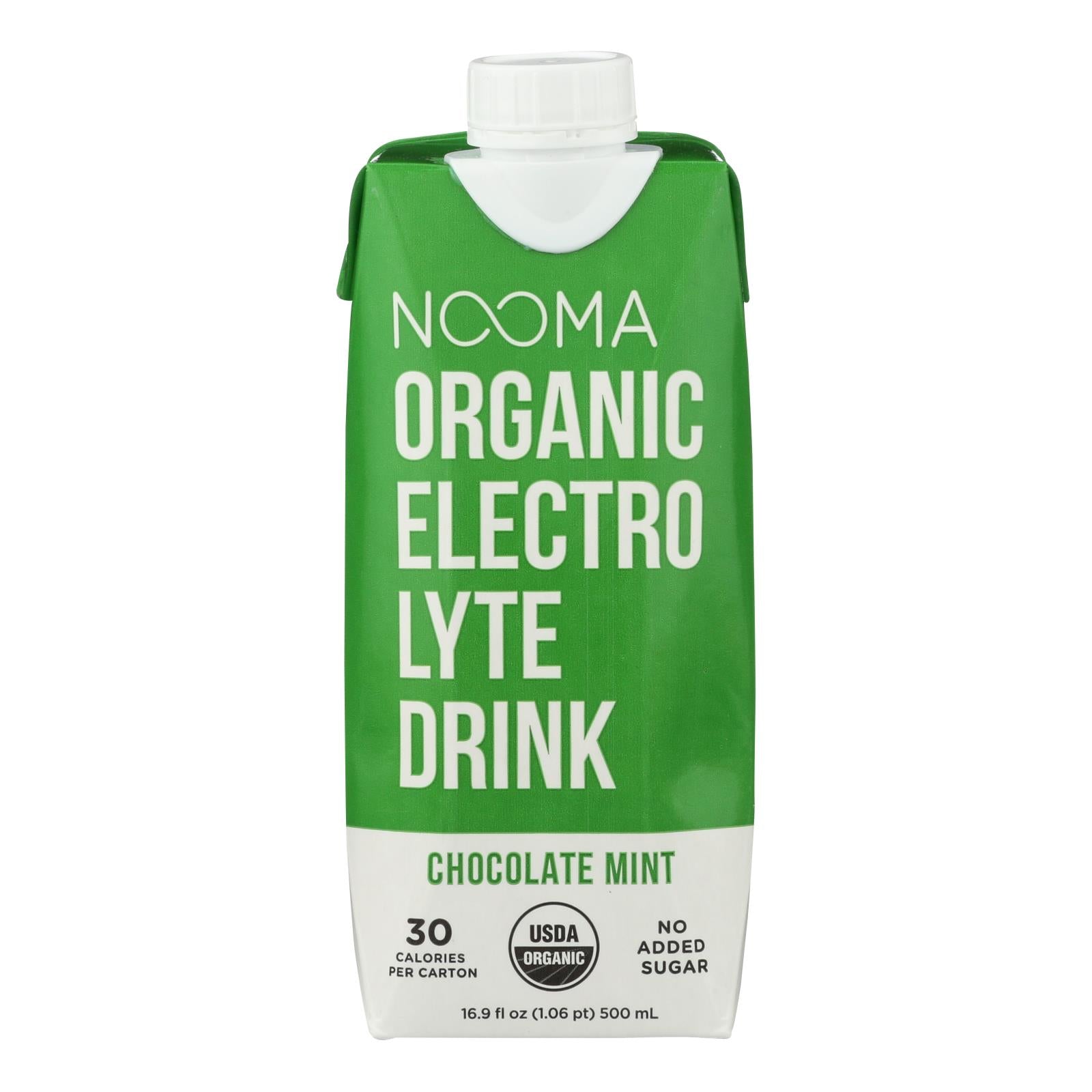 Nooma Electrolite Drink - Organic - Chocolate Mint - Case Of 12 - 16.9 Fl Oz - Maras Green