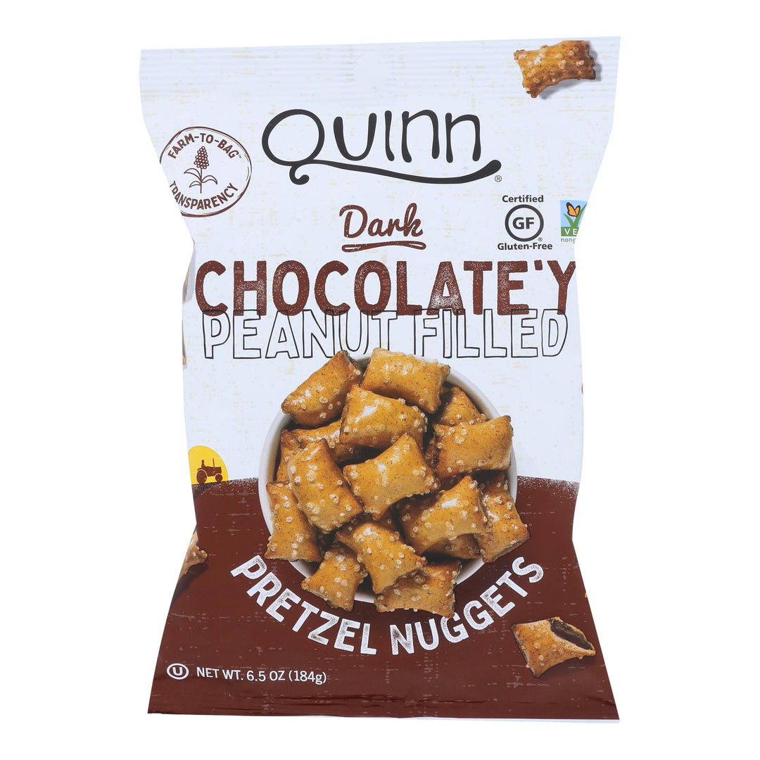 Quinn Popcorn - Pretzels Pbtr&choc Nugget - Case Of 8 - 6.5 Oz - Maras Green