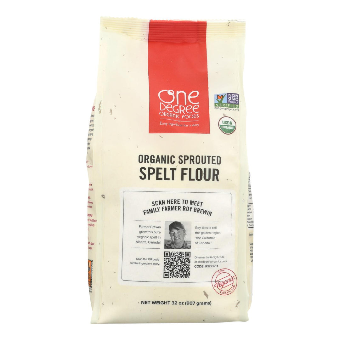 One Degree Organic Foods Sprouted Spelt Flour - Organic - Case Of 6 - 32 Oz. - Maras Green