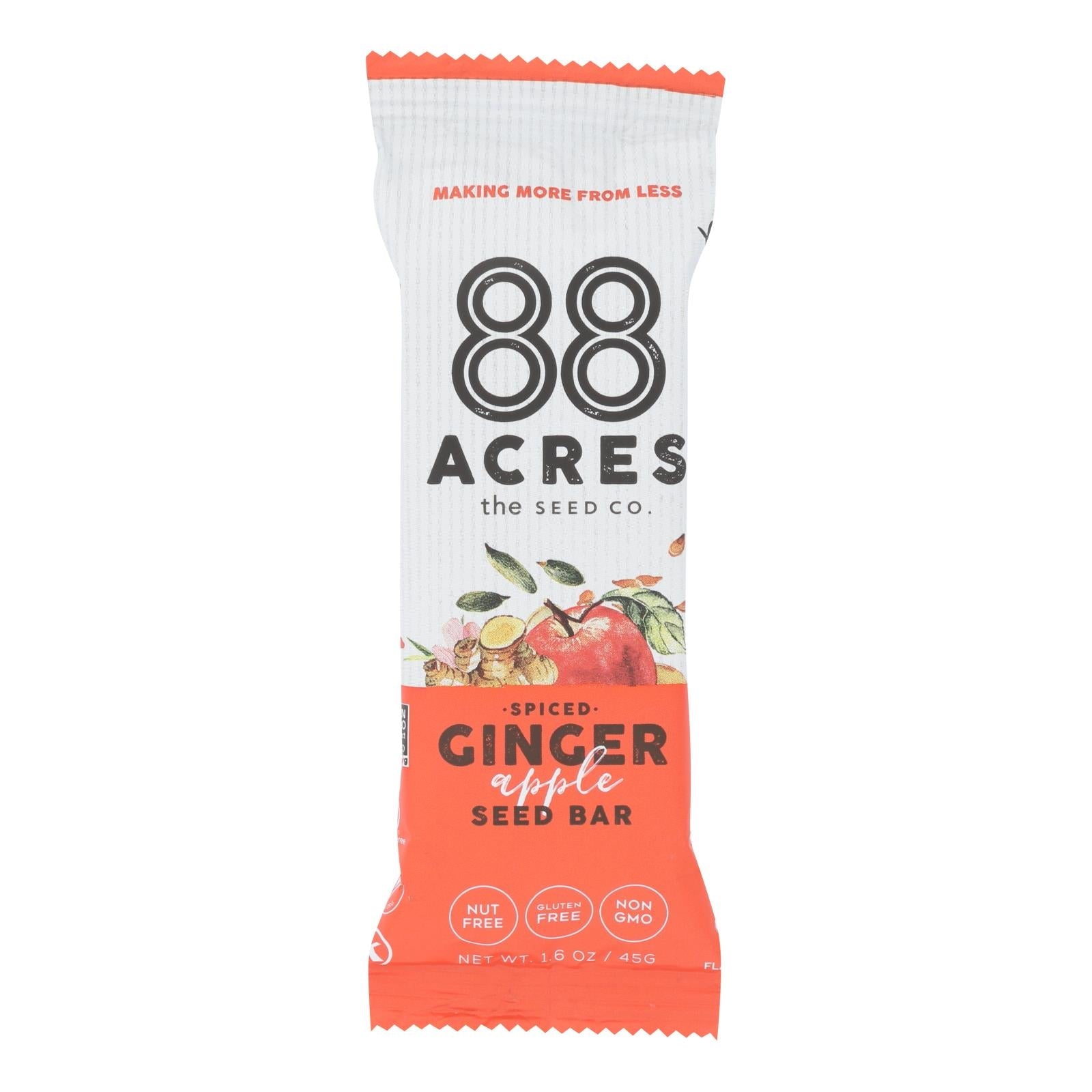 88 Acres - Bars - Apple And Ginger - Case Of 9 - 1.6 Oz. - Maras Green