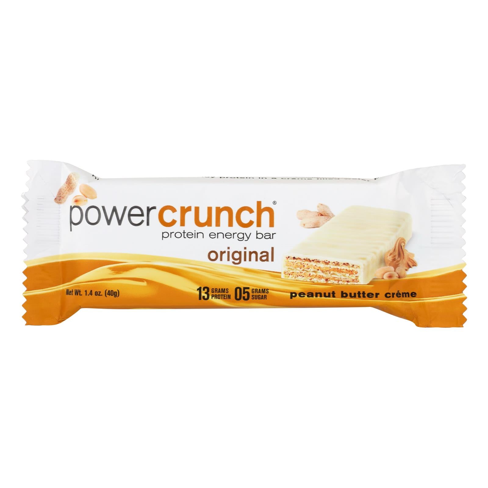 Power Crunch Bar - Peanut Butter Cream - Case Of 12 - 1.4 Oz - Maras Green