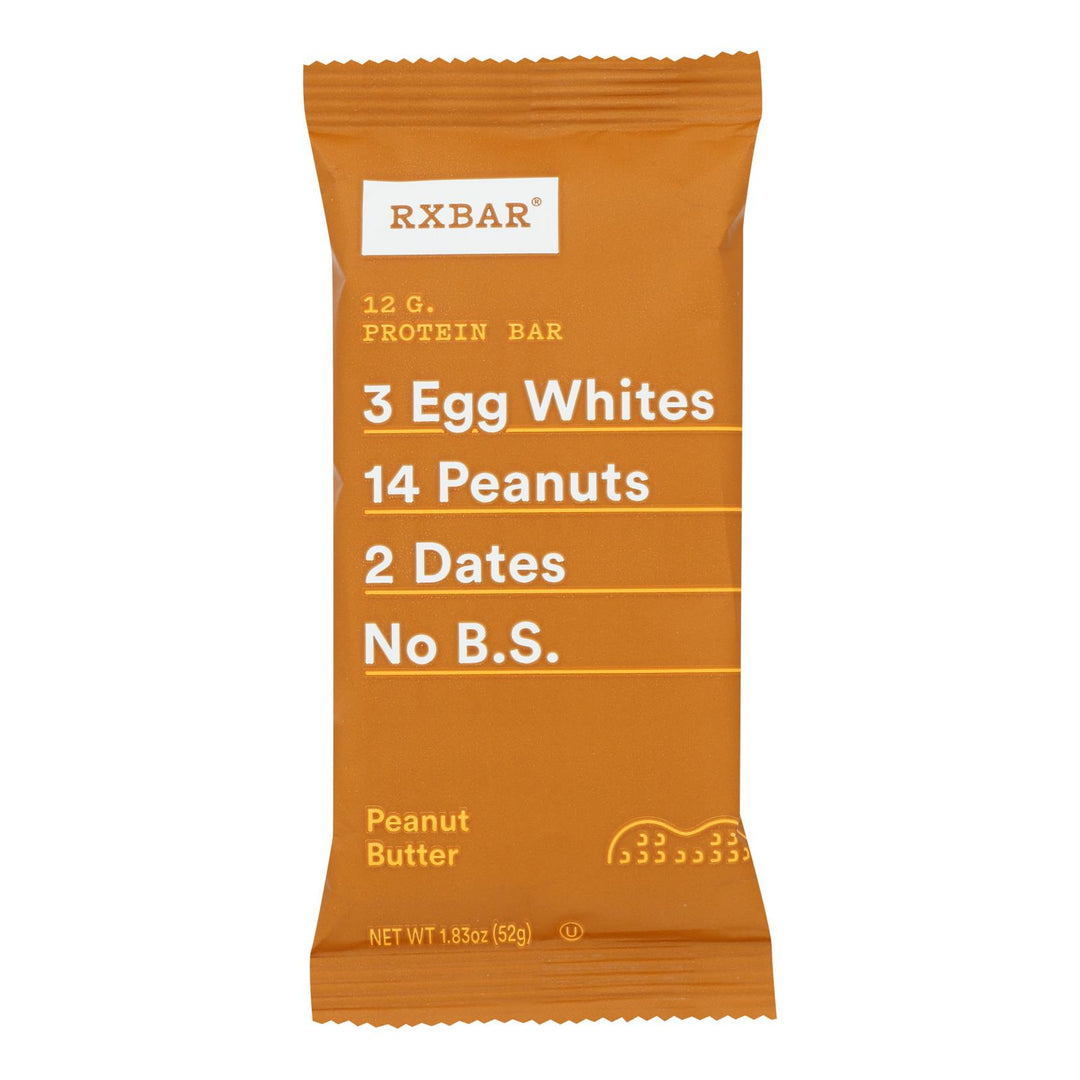 Rxbar - Protein Bar - Peanut Butter - Case Of 12 - 1.83 Oz. - Maras Green