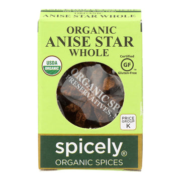 Spicely Organics - Organic Star Anise - Whole - Case Of 6 - 0.1 Oz. - Maras Green