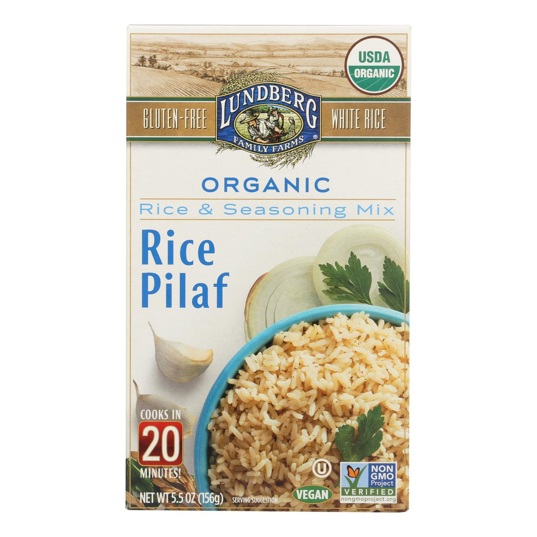 Lundberg Family Farms - Rice And Seasoning Mix - White Rice Pilaf - Case Of 6 - 5.50 Oz. - Maras Green