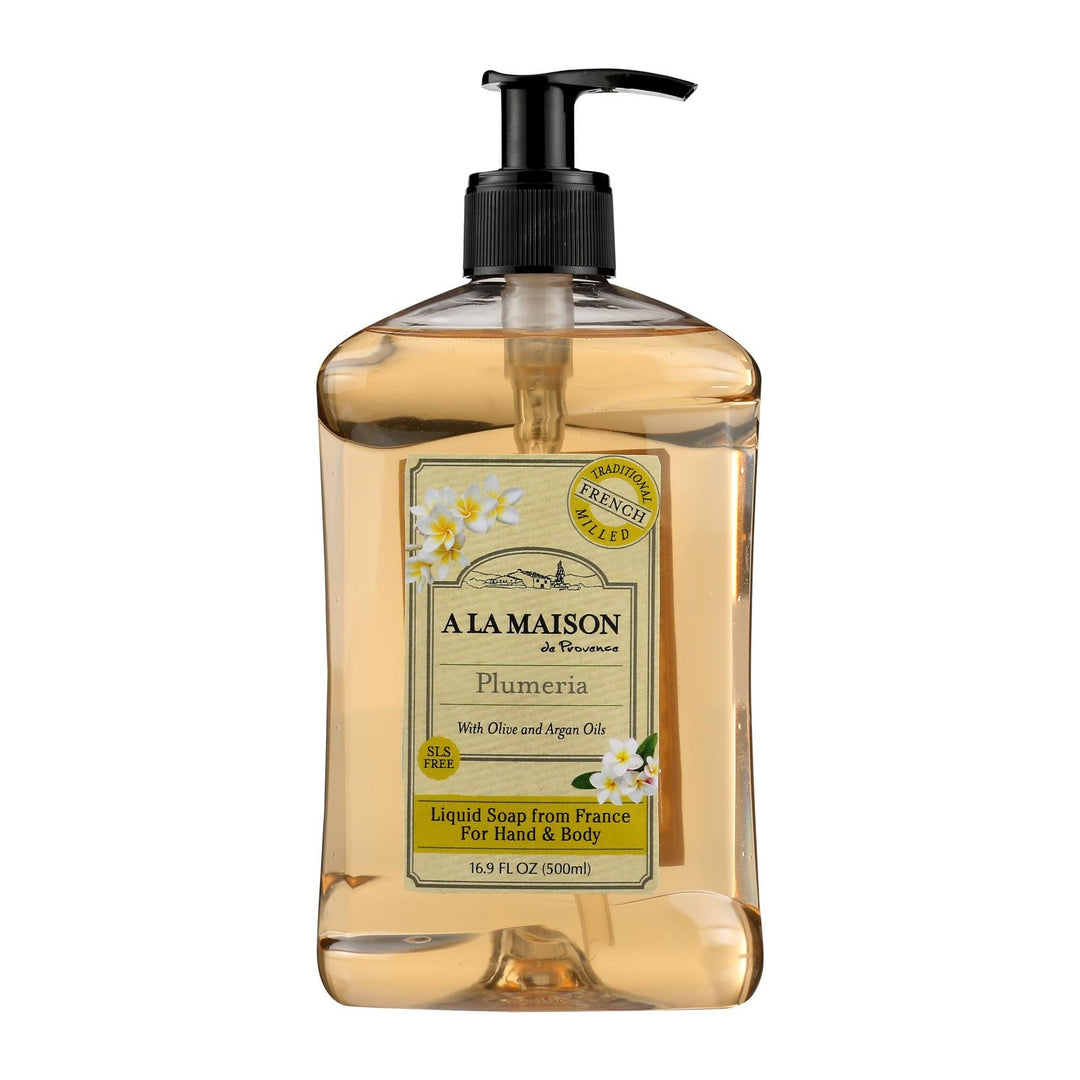 A La Maison - French Liquid Soap Plumeria - 1 Each - 16.9 Fz - Maras Green