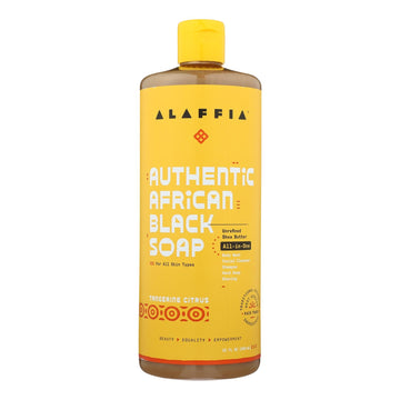Alaffia - African Black Soap - Tangerine Citrus - 32 Fl Oz. - Maras Green