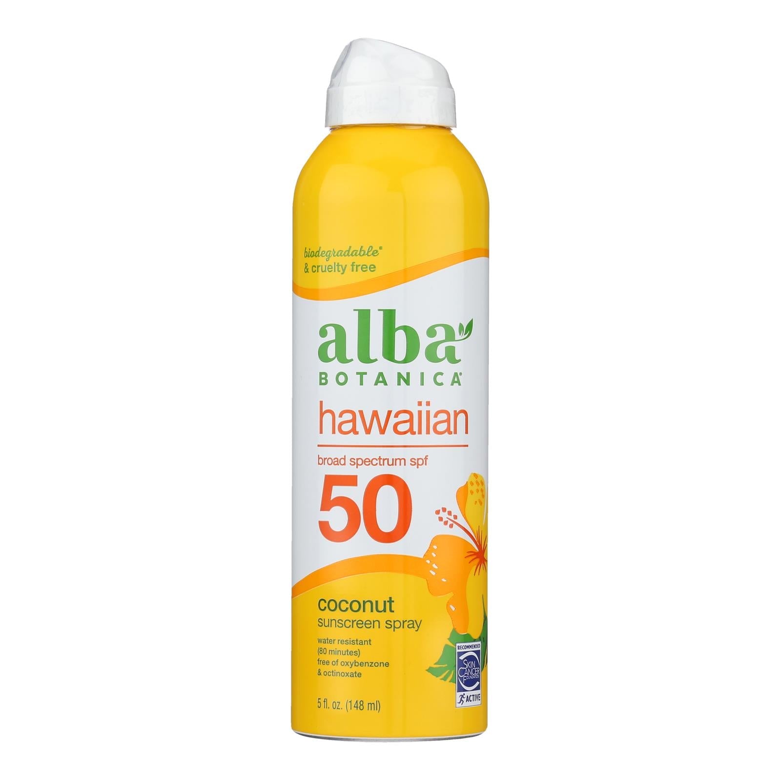 Alba Botanica - Sunscreen Spray Coconut Spf 50 - 1 Each - 5 Fluid Ounces - Maras Green