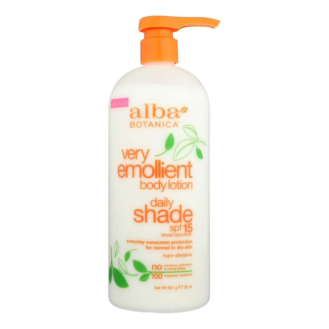 Alba Botanica - Very Emollient Natural Body Lotion Spf 15 - 32 Fl Oz - Maras Green