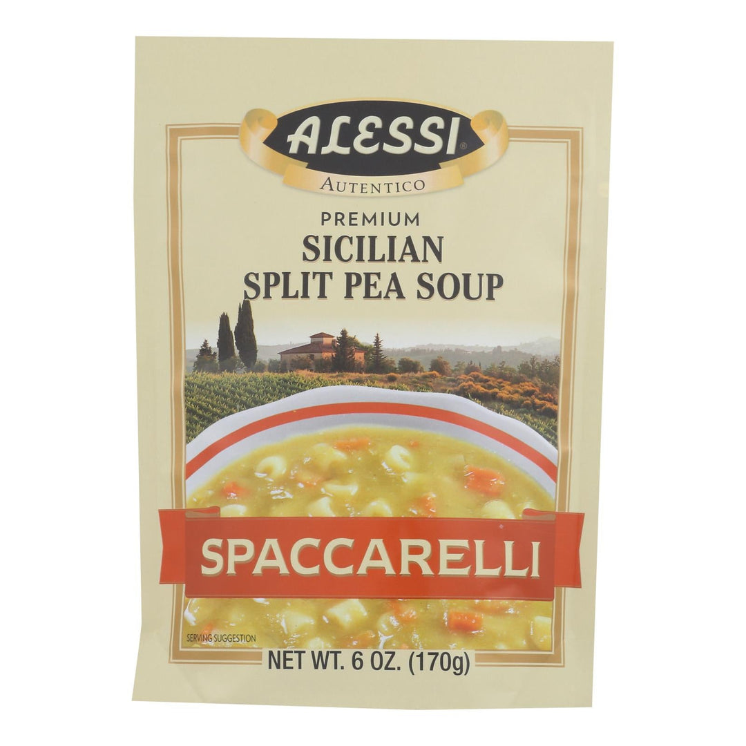 Alessi - Split Pea Soup - Spaccarelli - Case Of 6 - 6 Oz. - Maras Green