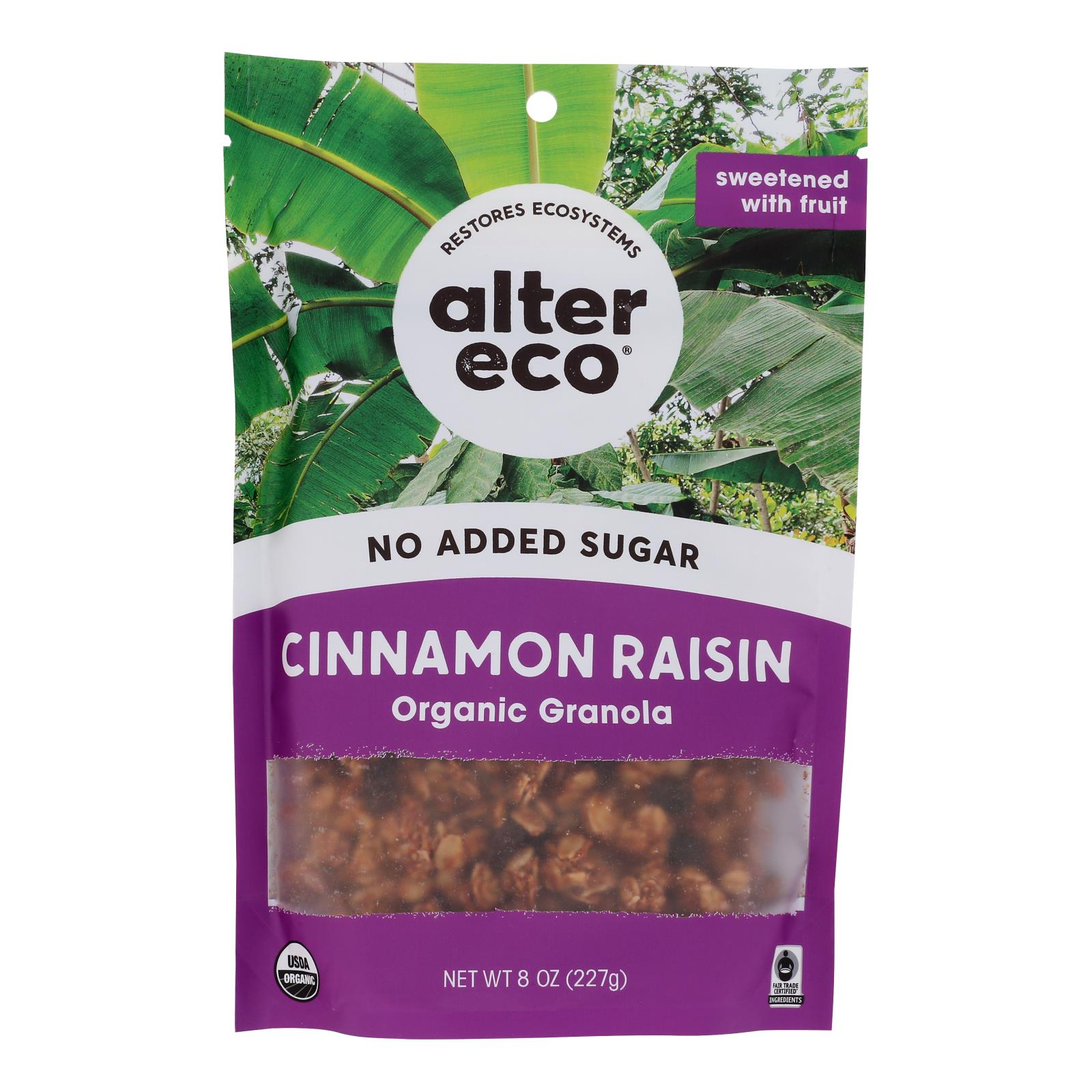 Alter Eco - Granola Cinnamon Raisin - Case Of 6 - 8 Oz - Maras Green