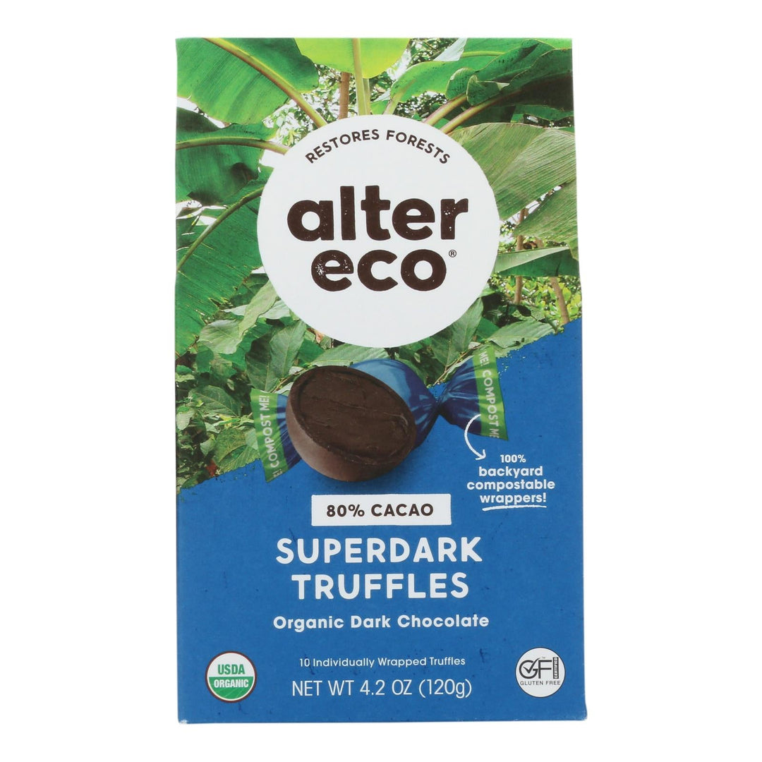 Alter Eco - Truffle Spr Dark Chocolate - Case Of 8 - 4.2 Oz - Maras Green